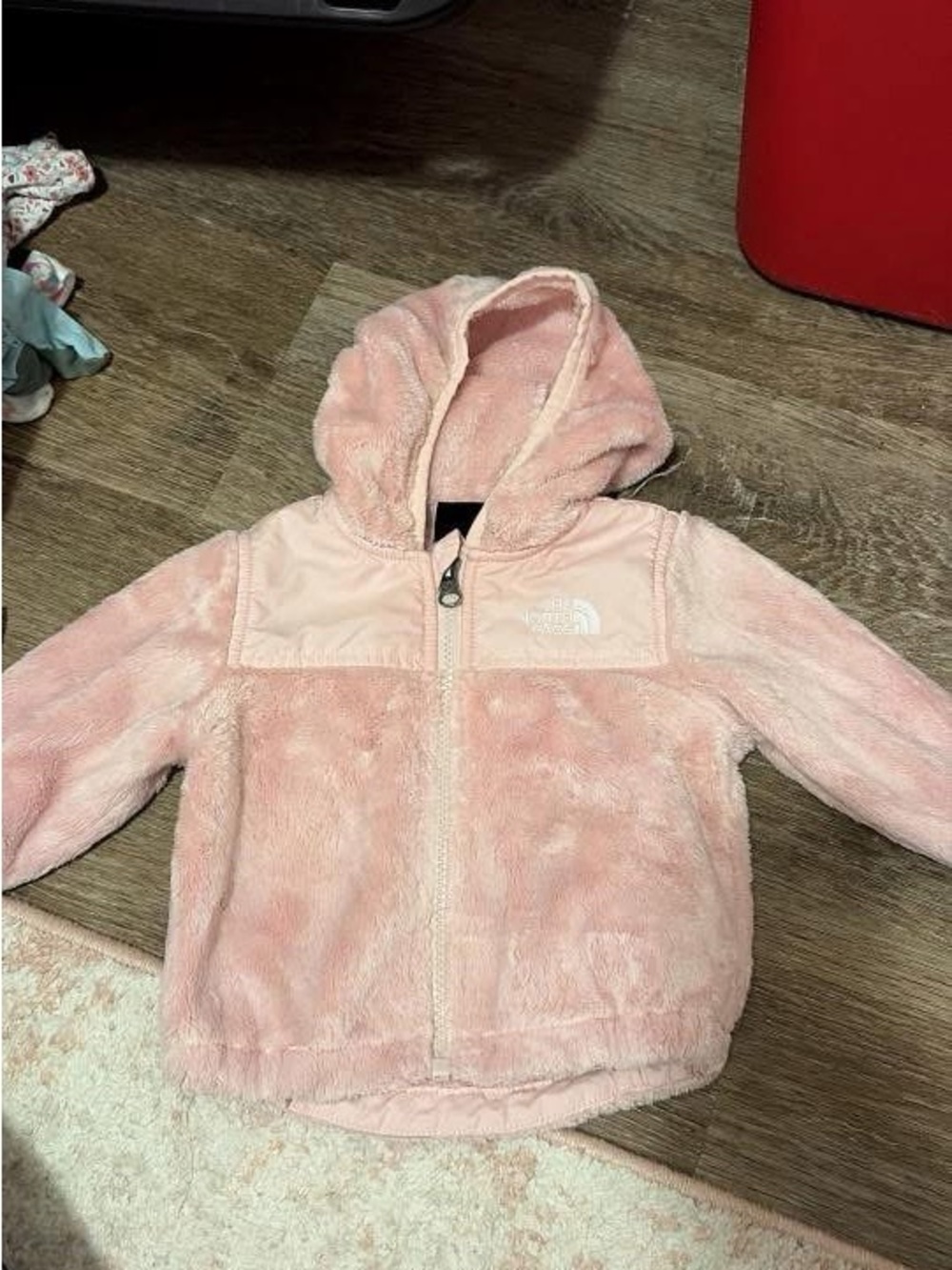 The North Face Pink Fleece Hooded Jacket for Kids